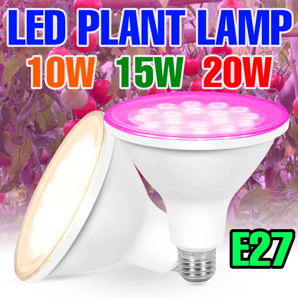 

20W E27/E26 Full Spectrum Grow Bulbs LED Plant Cultivation Lamp 220V Indoor Potted Seeding Succulent Cactus Vegs Fill Lighting