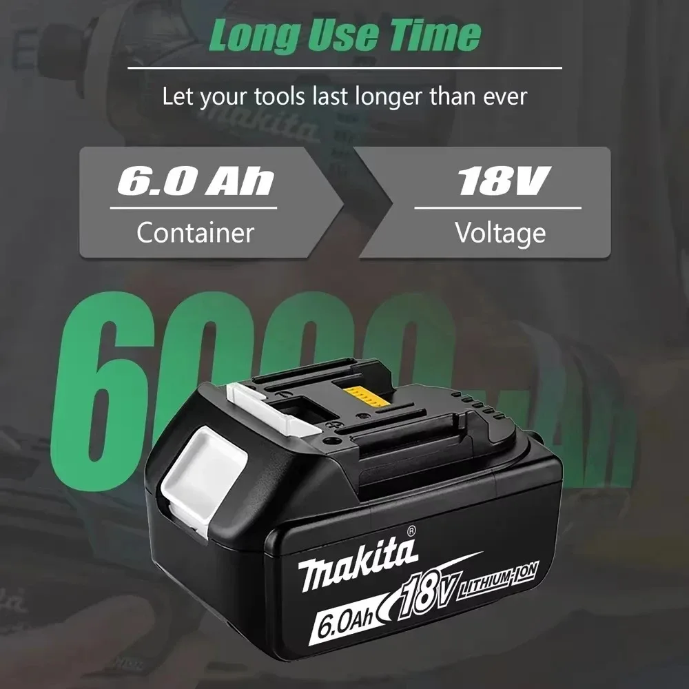 Original Makita 18V Battery 18650 Rechargeable Li Ion Battery Makita BL1860B BL1830 BL1850B LXT400 for Replacement Power Tool