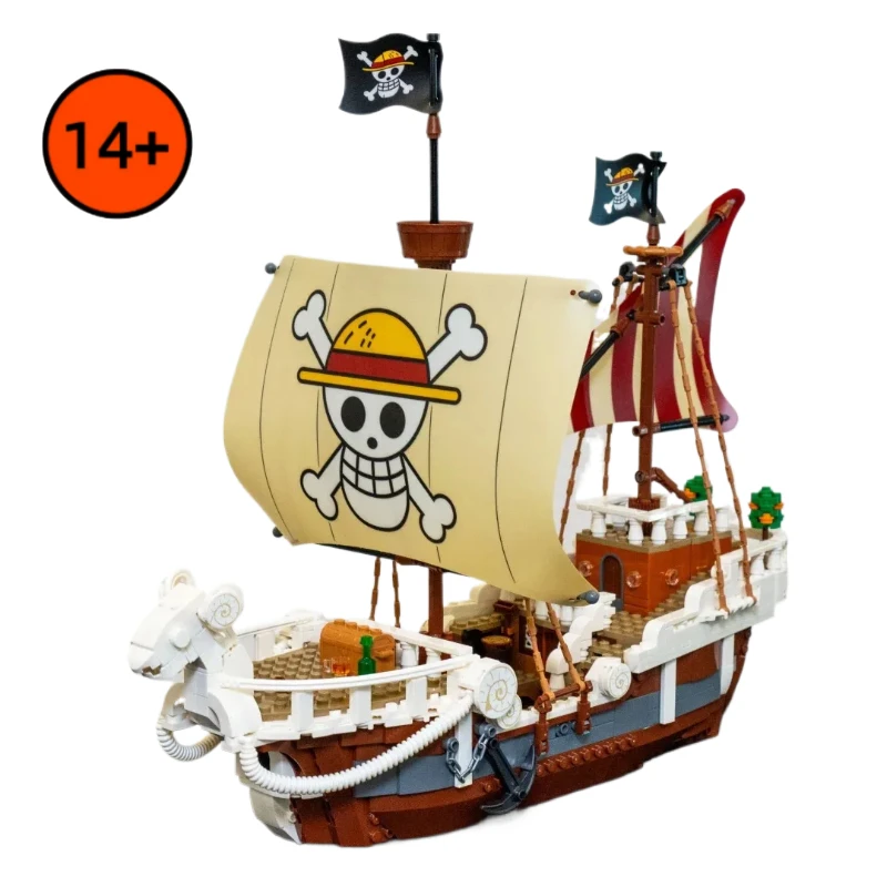 Blocs de construction de bateau Pirate MOC 75639, 1376 pièces, échelle de figurine, modèle de navire de guerre personnalisé, ensemble de briques, jouets d'assemblage à monter soi-même, cadeau de noël