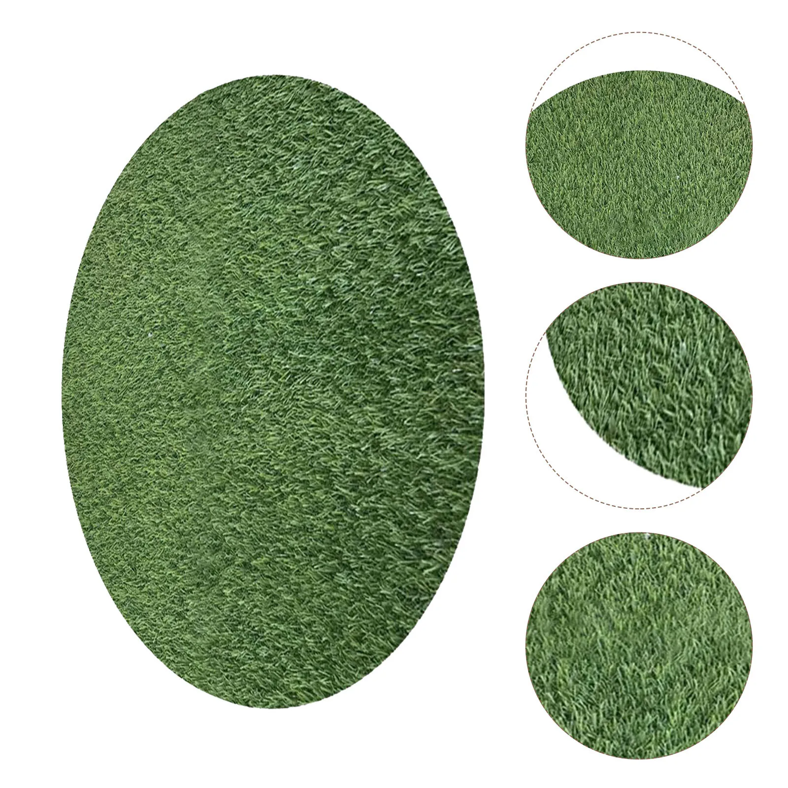 

Simulated Mat Round Faux Turf Placemat Artificial Grass Decor For Dining Table Coffee Bar Living Room Outdoor Home