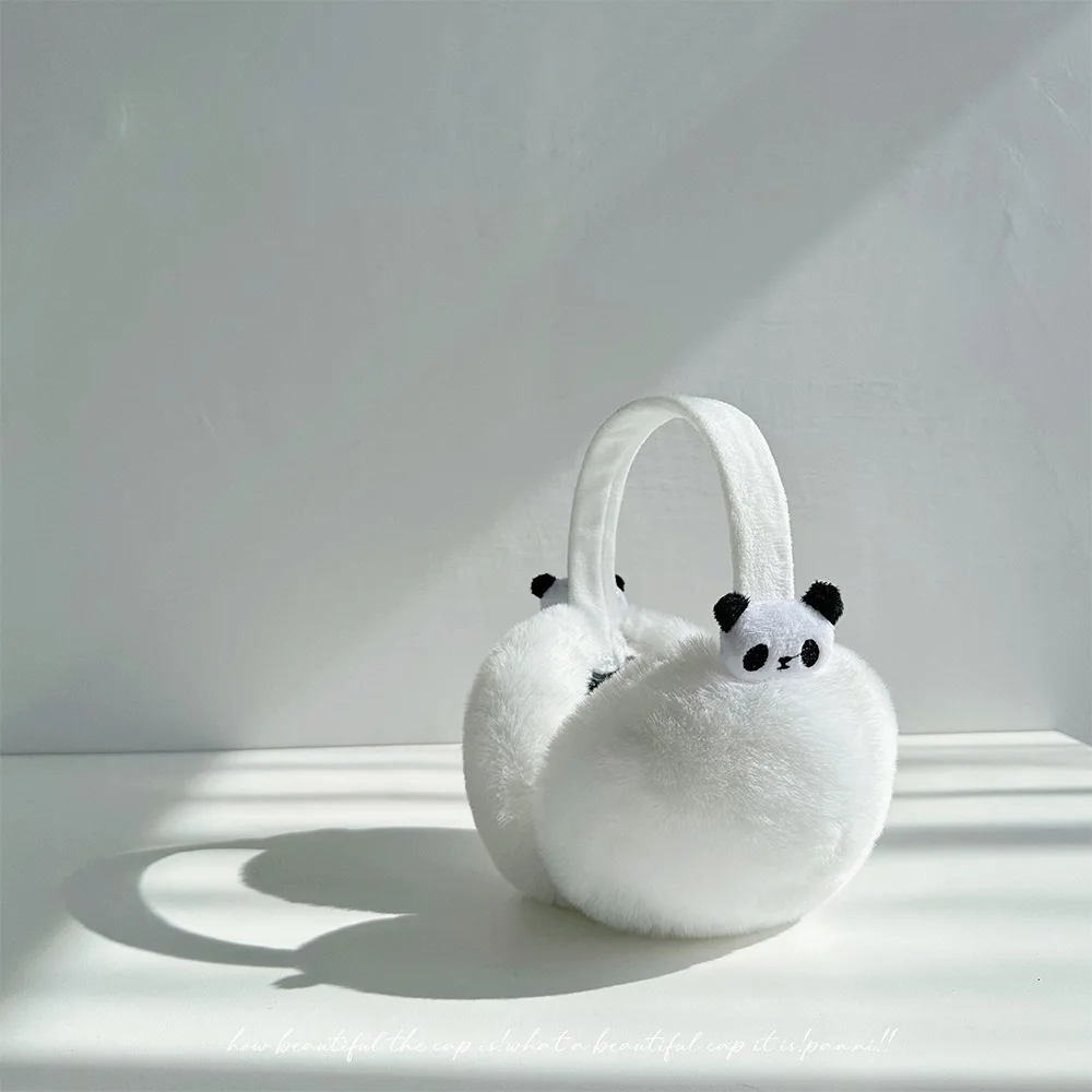 ใหม่เรืองแสง PANDA Earmuffs แฟชั่นน่ารักพับ Windproof WARM Earmuff ของขวัญฤดูหนาวสําหรับแฟน PANDA คนรัก