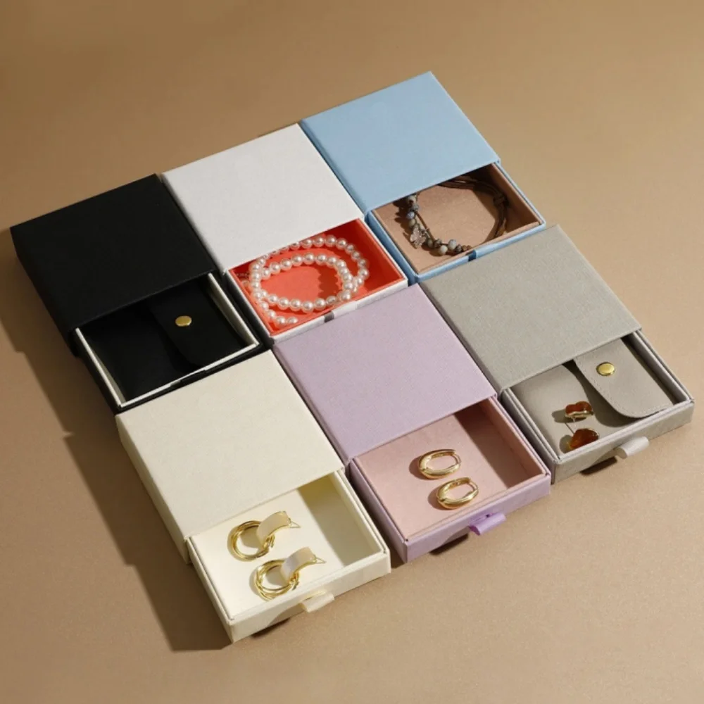 

Drawer Jewelry Packaging Box High-end Exquisite Ring Necklace Earrings Display Storage Gift Box Jewelry Box Joyero Wholesale