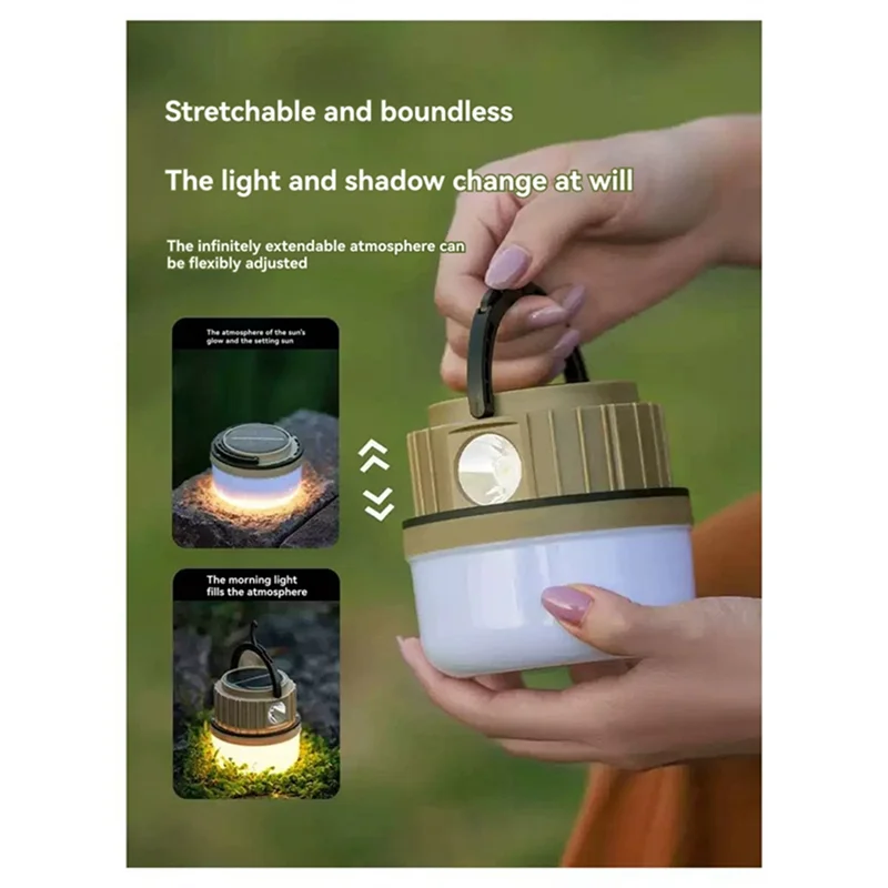 

HHO-Lantern Portable Outdoor LED Solar Bulb Light Rechargeable Emergency Lamp Camping Tent Night Market Outage