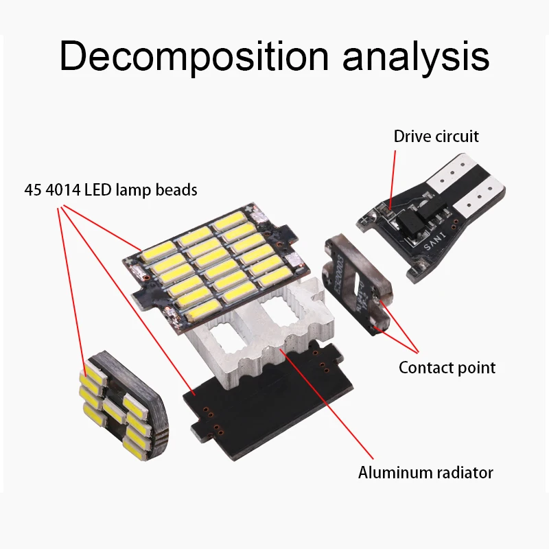 1×t15 w16w led bulb 4014 45SMD T10 LED LAMP Canbus w5w led light car led lamp w6w 12v signal brakelight t15 led reversing light