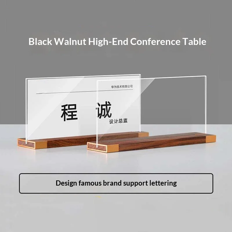 Acrylic Conference Name Plates High-End Metal Display Desk Name Tags for Office Positions and Guest Recognition Display Plaques