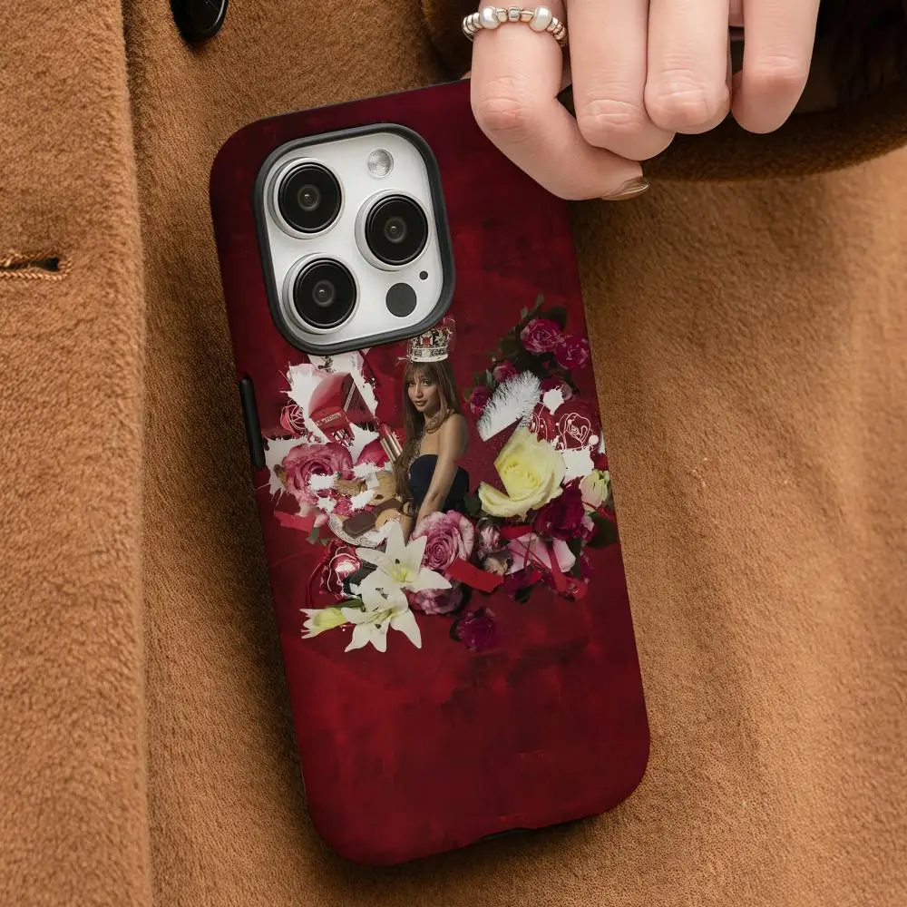 

P-Pinkpantheress Fancy That Phone Case For iPhone 16 15 14 13 Pro Max Plus Glossy HD Double-Layer Liquid Back Film Hard Shell