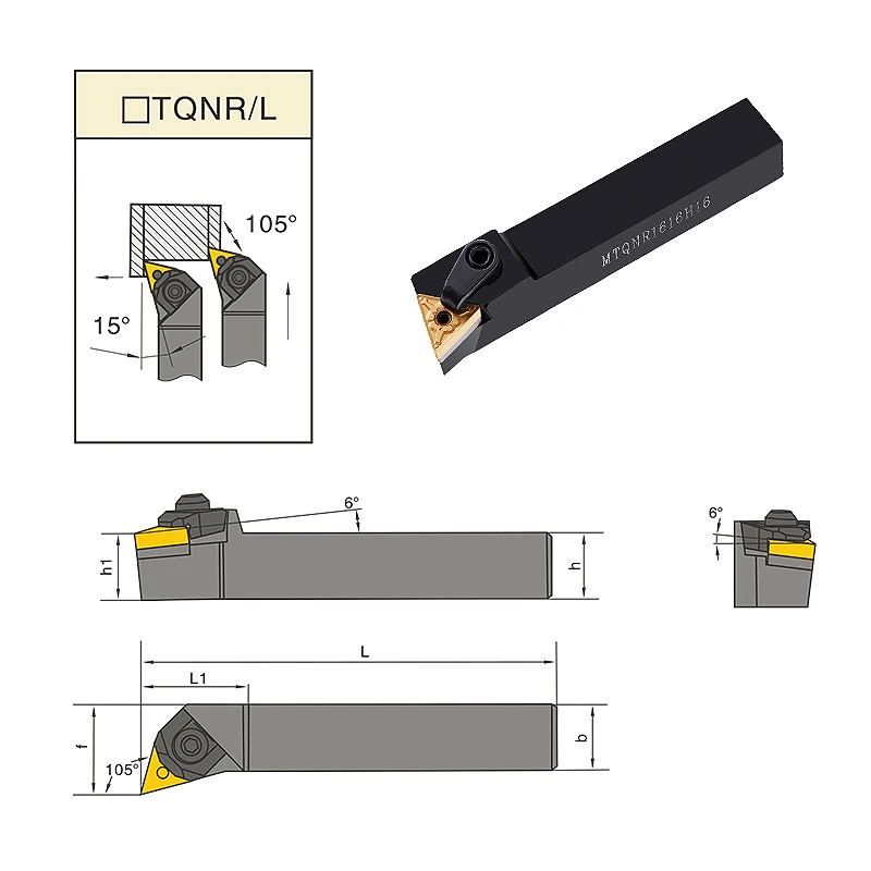 SENO 1PCS CNC Tool Lathe Holder External Turning Tool MTQNR2020K16 MTQNR3232P16 MTQNR2525M22 for TNMG TNMG1604 TNMG2204 Inserts image 5