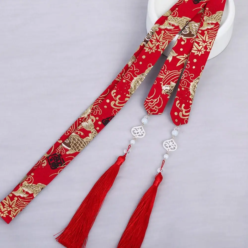 Embroidery Chinese Style Hair Band Horse Face Skirt Ornament Crane New Year Headwear Ancient Headwear Ancient Headband
