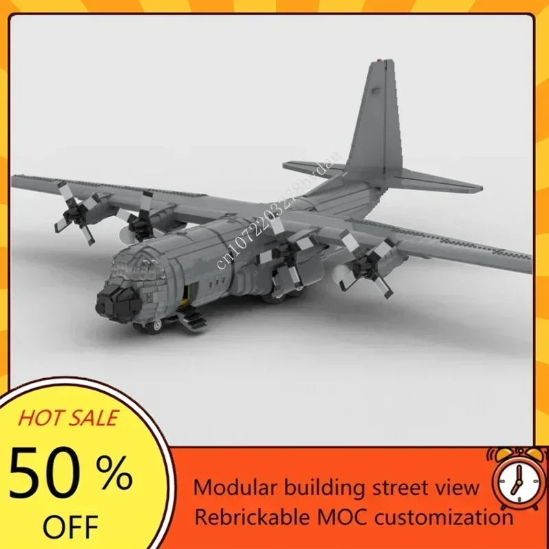 5257PCS MOC WW2 Military Aircraft Legacy C-130H Hercules Fighter Model Custom Puzzles Technology DIY Assembly Birthday Toys Gift