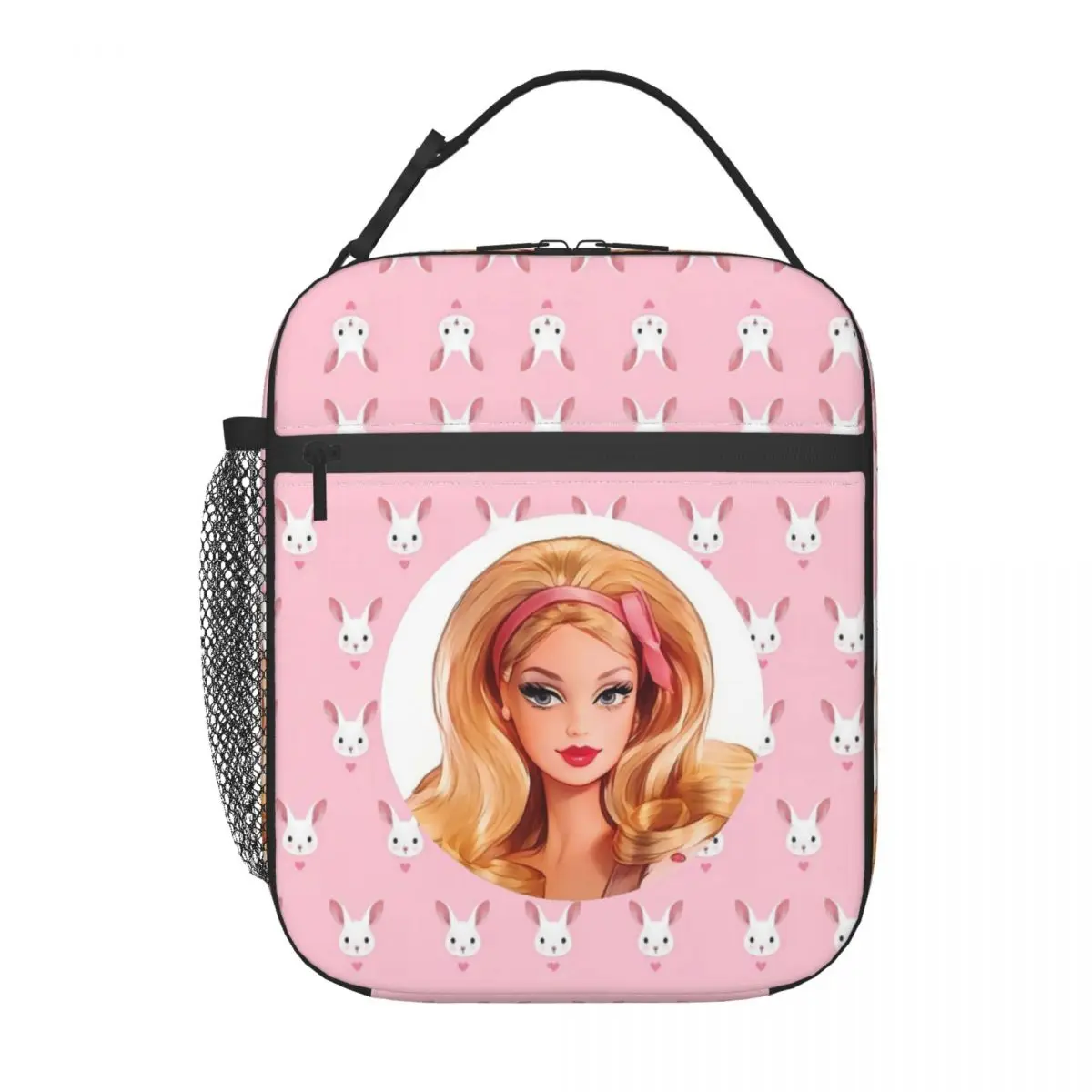 Custom Barbies Doll Anime Manga Insulated Lunch Bags for Outdoor Picnic Food Portable Thermal Cooler Bento Box Women Kids