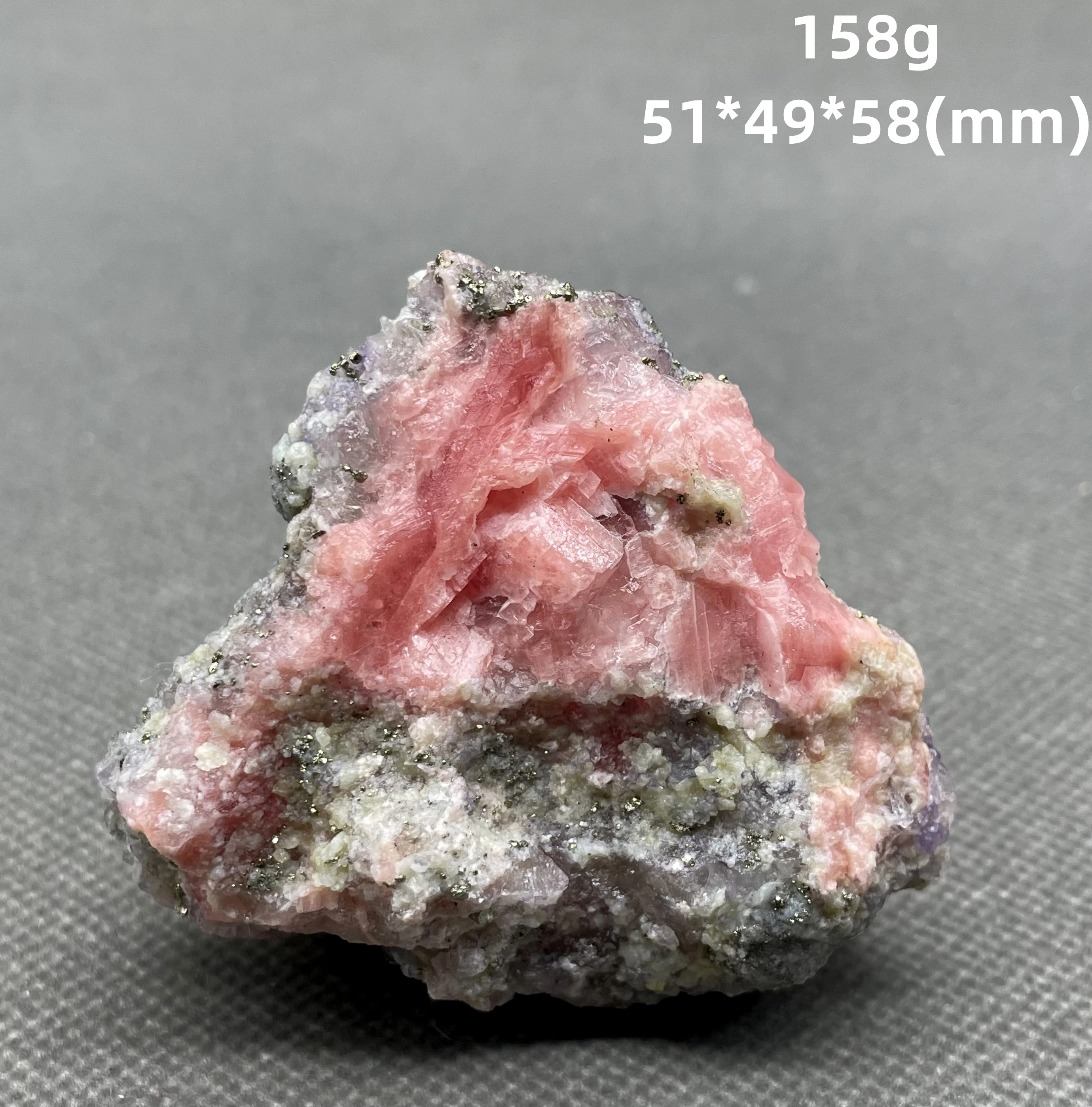 BEST! 158g Natural pink rhodochrosite mineral specimen crystal Stones and crystals Healing crystal from China