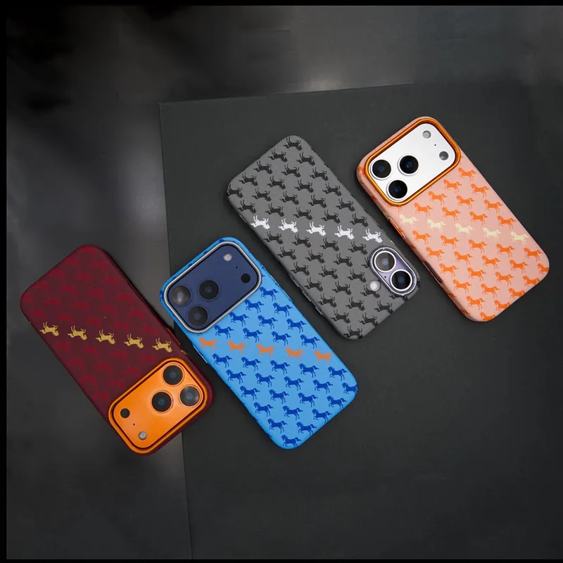 

Luxury Fashionable Galloping Horse Carbon Fiber for Magsafe Phone Case for iPhone 17 16 15 Pro Max Magnetic Shockproof PC Cover