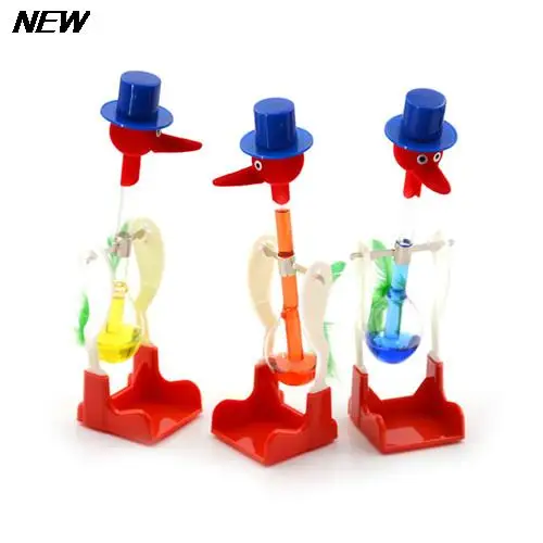 HOT! Novelty Drinking Water Bird Toy For Kids Boy Girl Funny Lucky Bobbing Bird Non-Stop Liquid Glass Permanent Duck