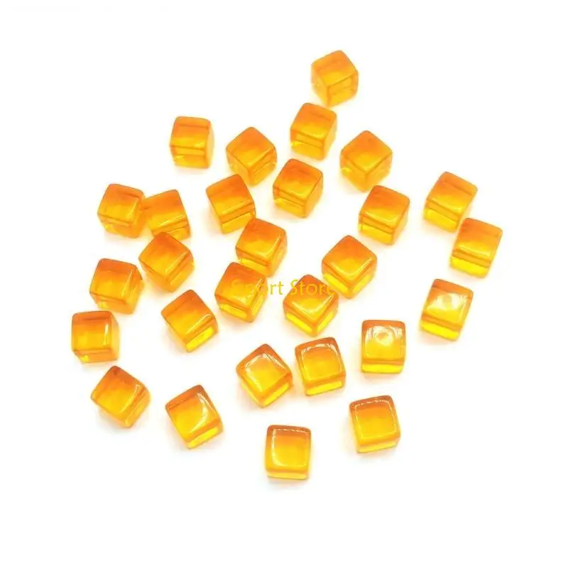 

U2JB 200PCS 8 мм акриловые пустые шестисторонние Dices Clear Role Play Dices Dices Dices