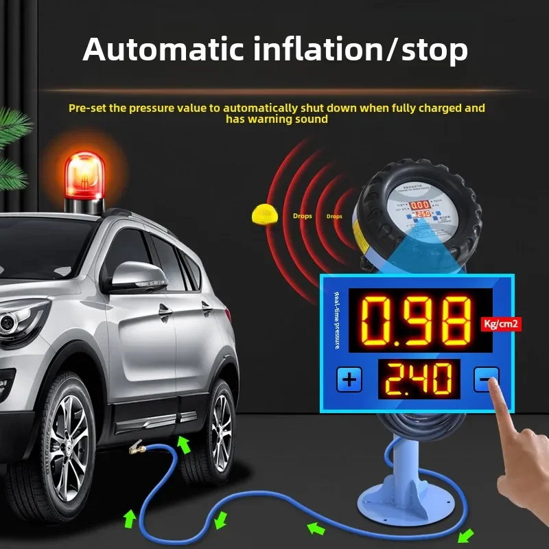 Automobile automatic tire inflator Vertical wall-mounted digital display inflator Air pump Tire shop Auto repair shop