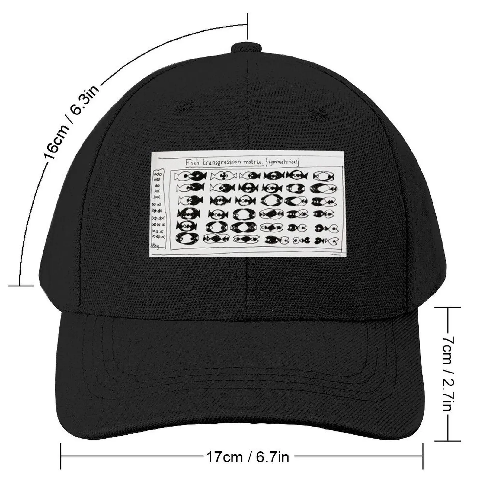 fish transgression matrix Baseball Cap Trucker Cap Visor Men's Women's