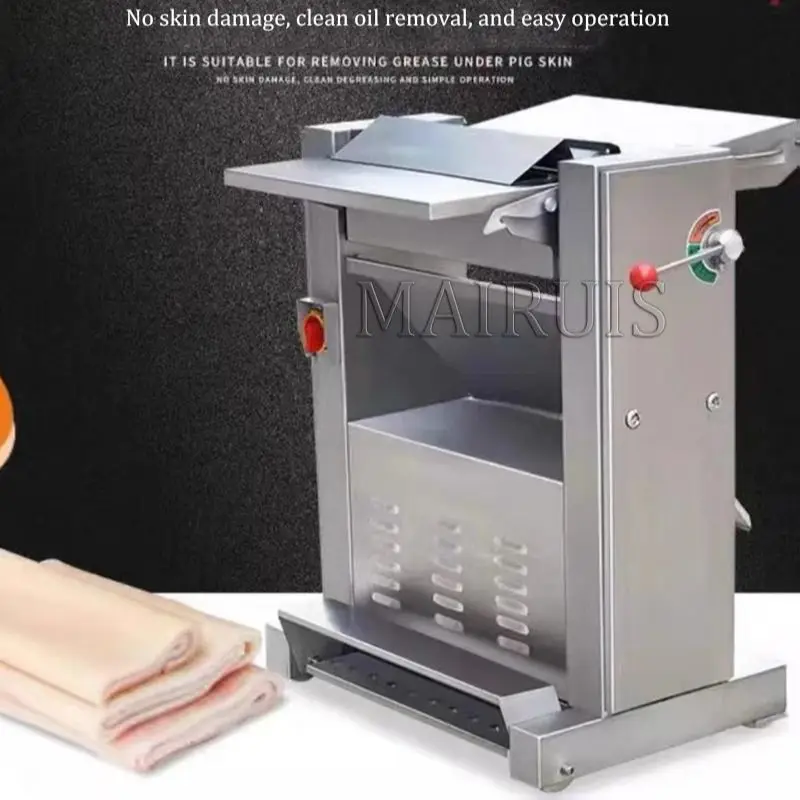 Industrial Food Processor Machine Peeling Pork Skin Pork Rind Cutting Machine