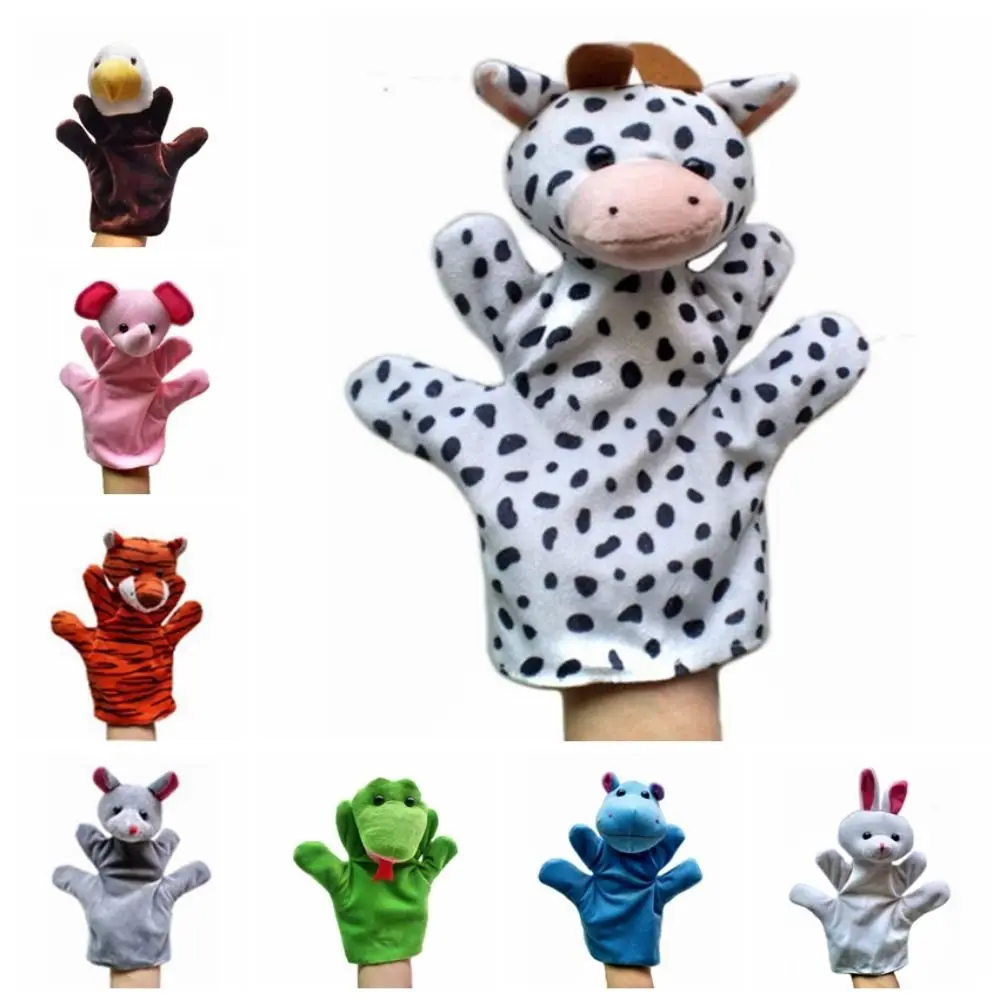 24 tipos de marionetas de mano para animales de dibujos animados, marionetas de mano adorables de tela, juguete de peluche, animales adorables, marioneta de mano para dedo