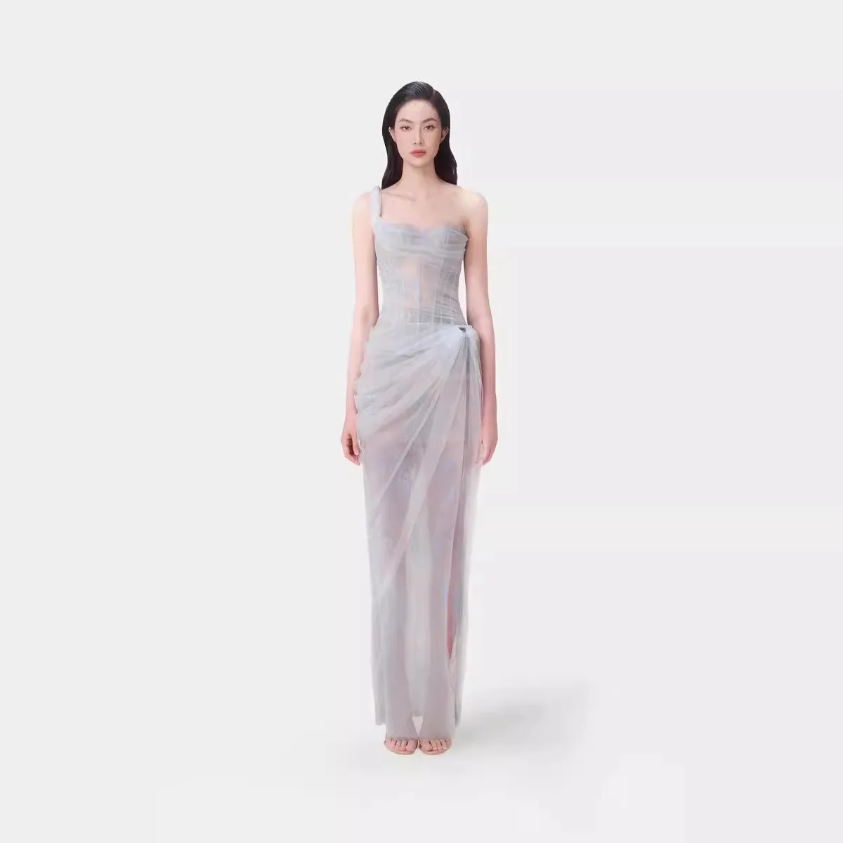 

Ele High Waist A-Line Dr Salt Series Lace Skirt Strapl Beachwear Summer 2025 Lightweight Gown for Ladies