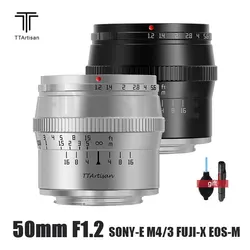 TTartisan 50mm F1.2 APS-C Lens  Large Aperture Portrait Lens for SONY E FUJI X Canon RF EOS-M M4/3 L Mount cameras