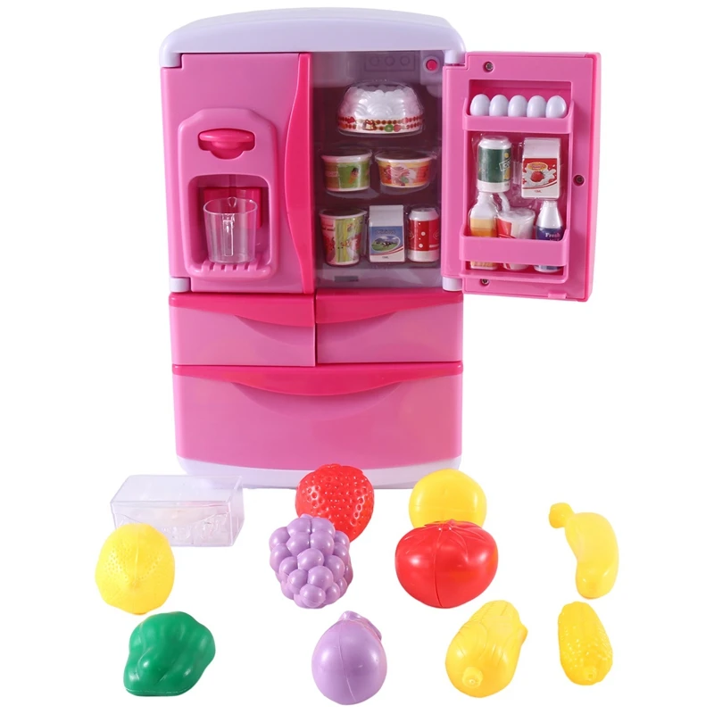 Yh218-1 Simulation Refrigerator Toy Children's Small Home Appliances Toys Boys And Girls Set Music With Lights