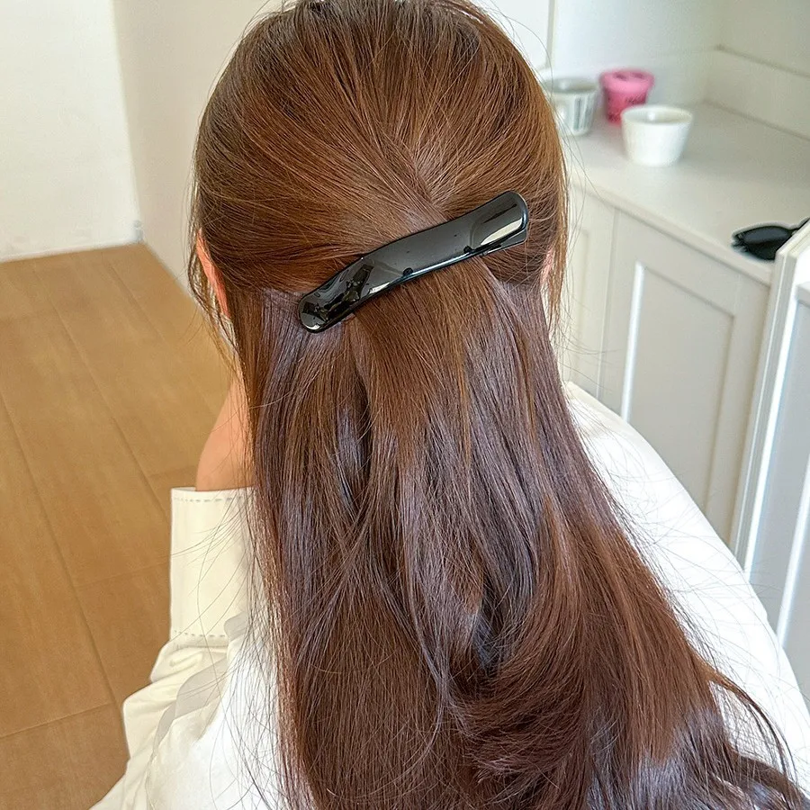 

Clear Jelly Acrylic Curved Ponytail Clip Premium Lightweight for Updo Daily Home Party Summer New