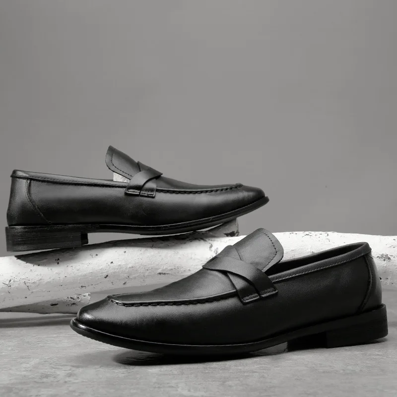 

Men's versatile and lightweight business casual leather shoes with fitted feet 210406