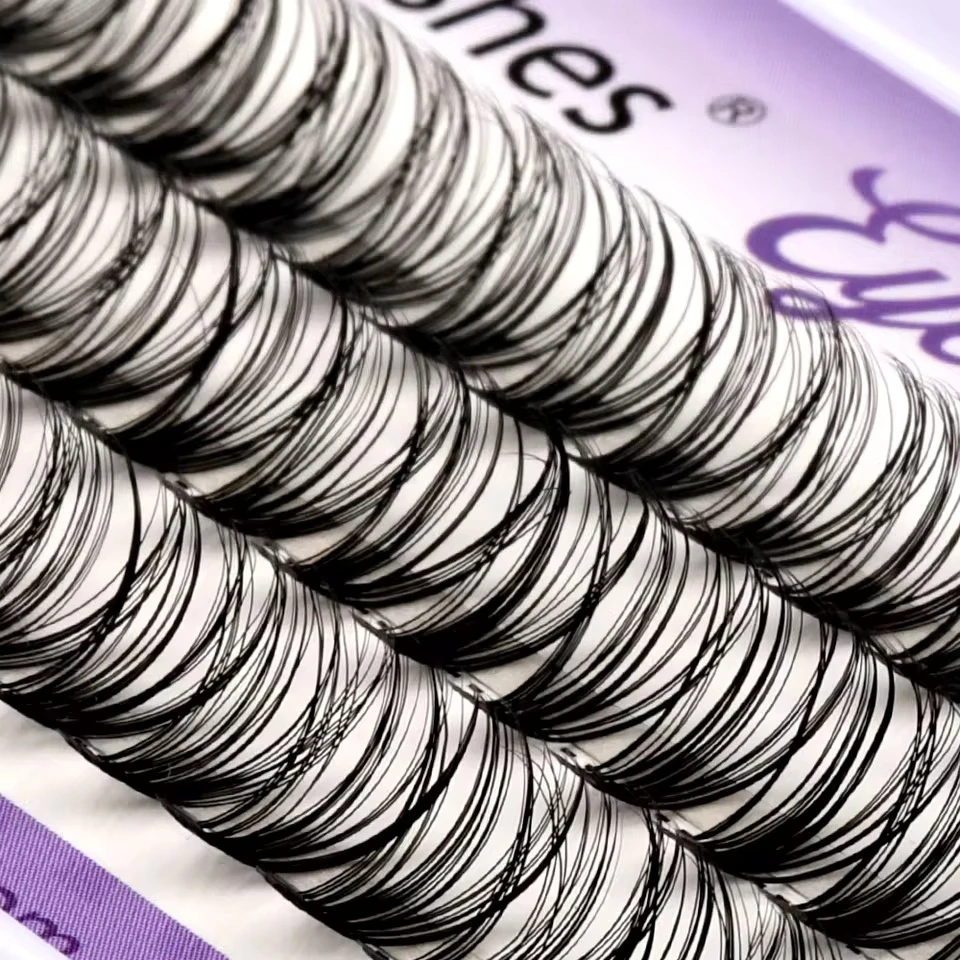 WENDY 3 Righe 10/20/30/40D Bundles Cluster di Calore Ciglia Estensione D Curl FAI DA TE Individuale Visone Finto Volume Spesso Innesto ciglia