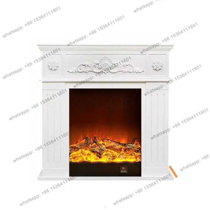 White Wooden Living Room Fireplace Decoration French Narrow Living Room Cabinet Modern Narrow Vetrina Esposizione Furniture Home