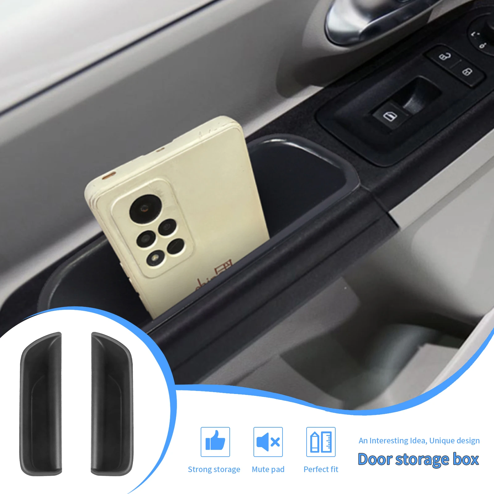 LFOTPP for VW Up / Seat Mii / Skoda Citigo 2013-2021 Car Front Door Both Side Storage Pallets Auto Interior VW Up Accessories