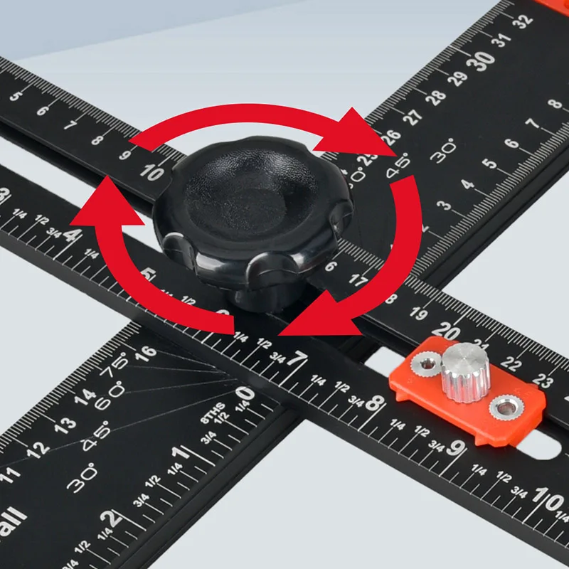 Imagem -05 - Multi-function T-tipo Punching Angle Posiçãoing Ruler Woodworker Posicionamento Tools Angles Measurement