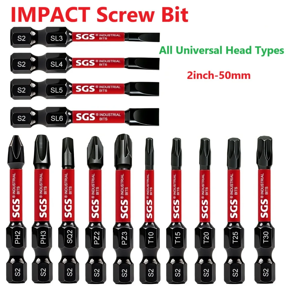 14/28-teiliges Nachfüllset, SGS Industriequalität S2-Stahl, magnetisch und verschleißfest, 5 gängige Kopftypen: Ph/Pz/Torx/Sq/Sl, universelle Länge 25/50 mm, vollständig kompatibel für Reparaturen zu Hause/in der Handwerkskunst – Detail 2