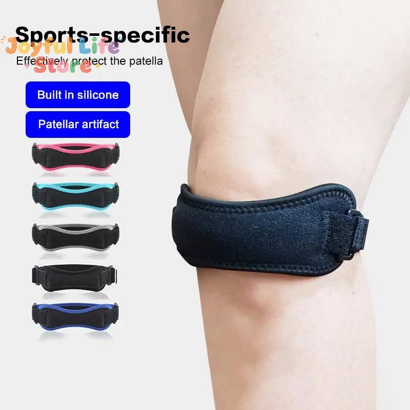 1Pc Knee Patellar Tendon Knee Support Strap Brace Adjustable Shock Absorption Compression Knee Pad Sleeve For Basketball