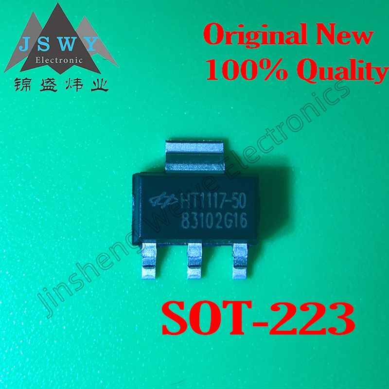 

(50/200PCS) HT1117-50 SOT-223-3 fixed 5.0V low dropout linear voltage regulator chip. 100% brand new and original. Fastshipping.