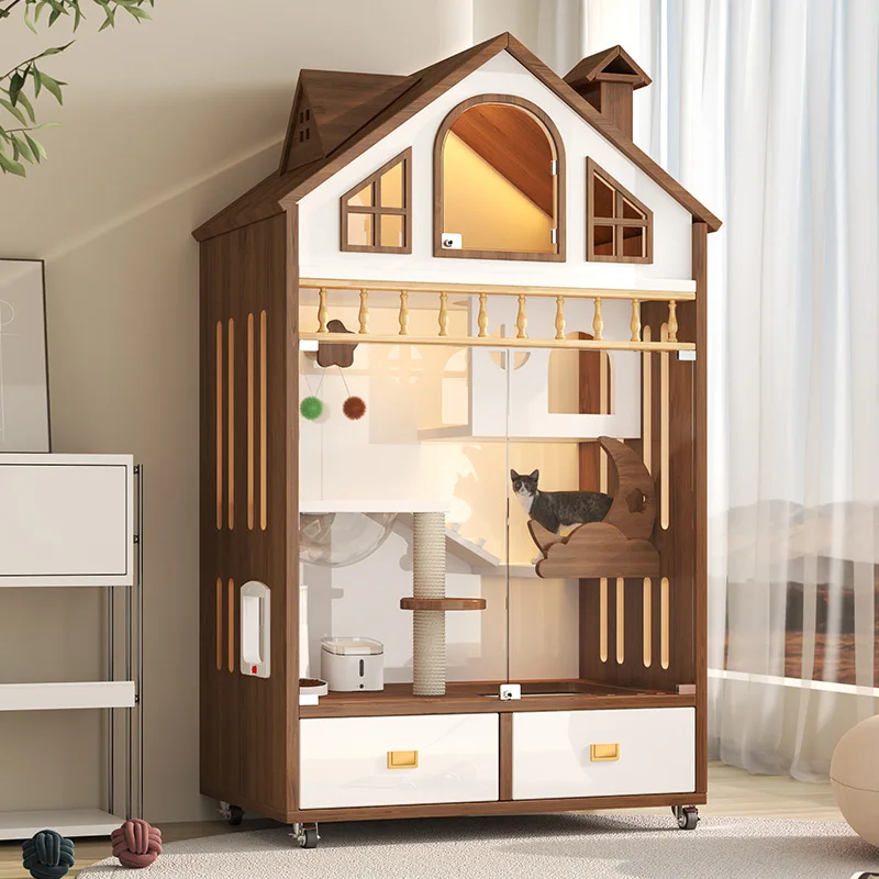 Cat cage Solid wood cat villa Household  nest Luxury cabinet Wholesale Super large house room Breeding Foster cag