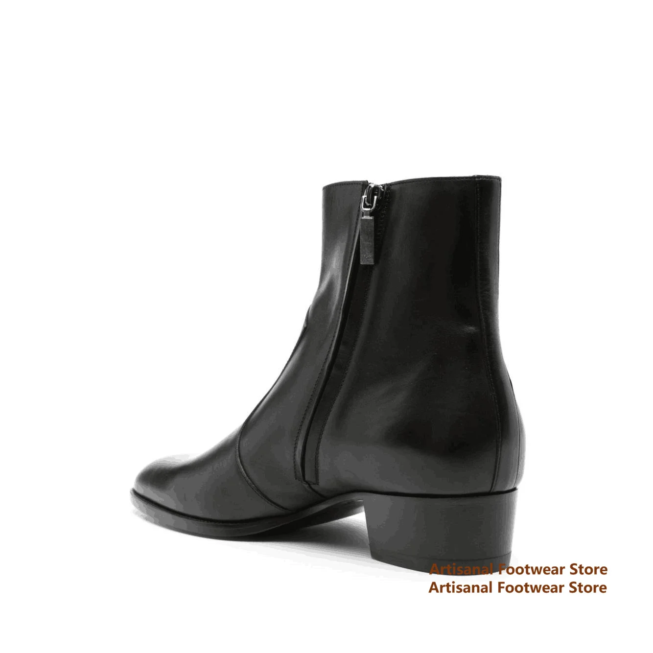 

Side Zipper Chelsea Boots Designer Suede High-Top Men's Boots British Style Handmade Height Increased Men Shoes Men Boots
