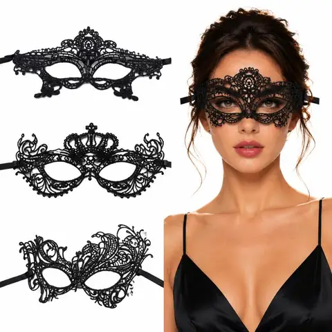 Black Lace Masquerade Eye Mask