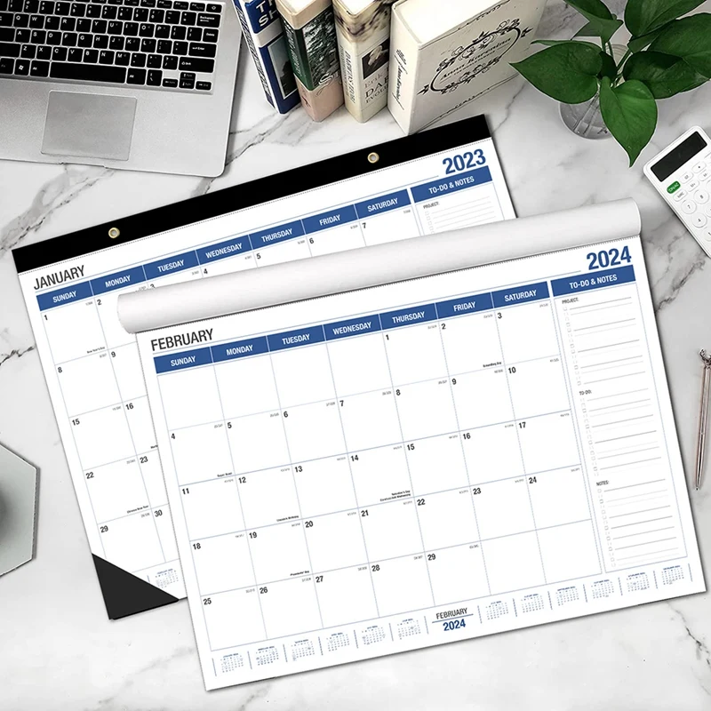 Desktop Calendar for Home, Desk Calendar, Mensal Paper, 17x22 Polegadas, 18 Meses, 1 Pc, 2022, Maio 2023 a Junho 2024