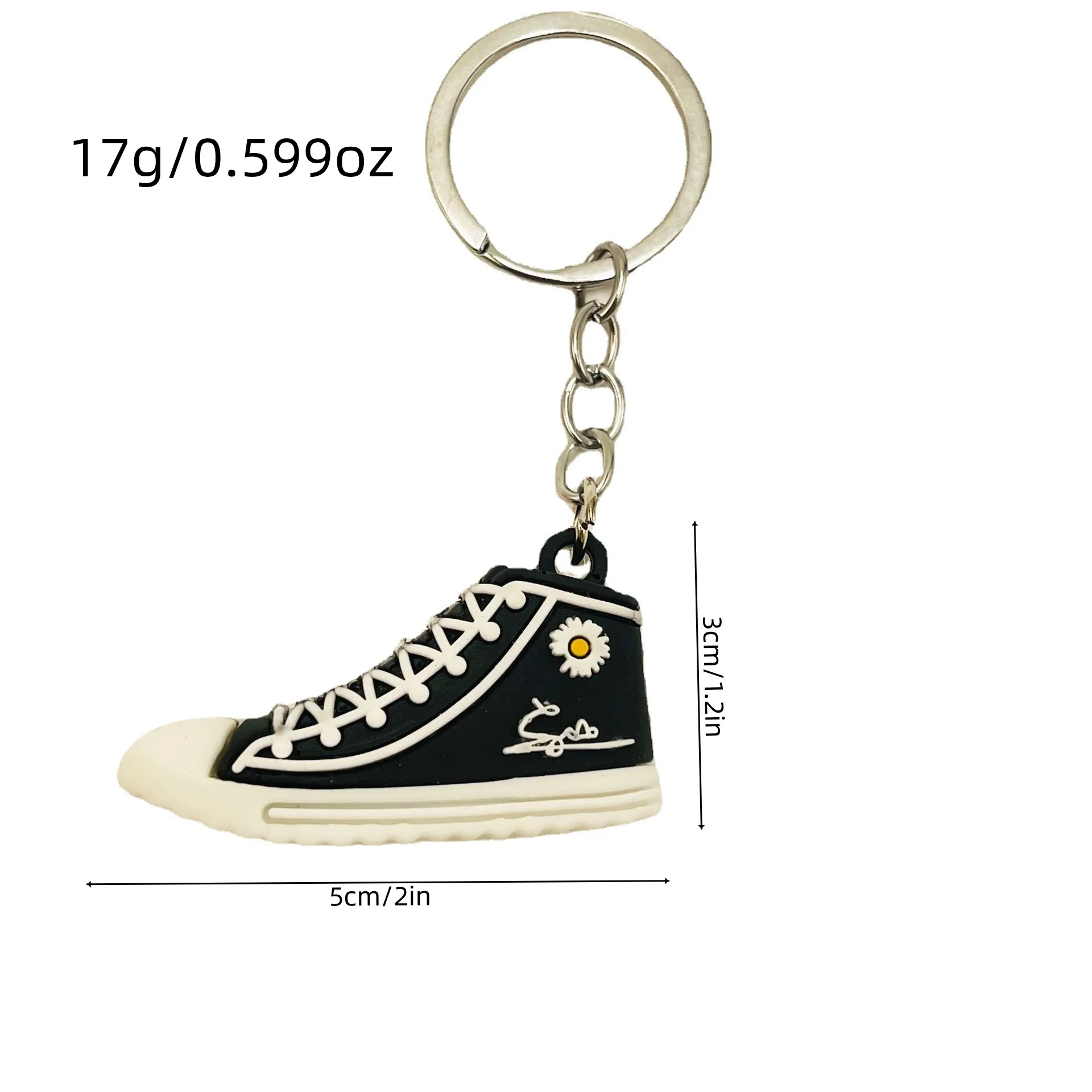 Small fresh simulation small chrysanthemum shoes Keychain bag pendant Colorful sneakers car Keychain Accessories ornaments