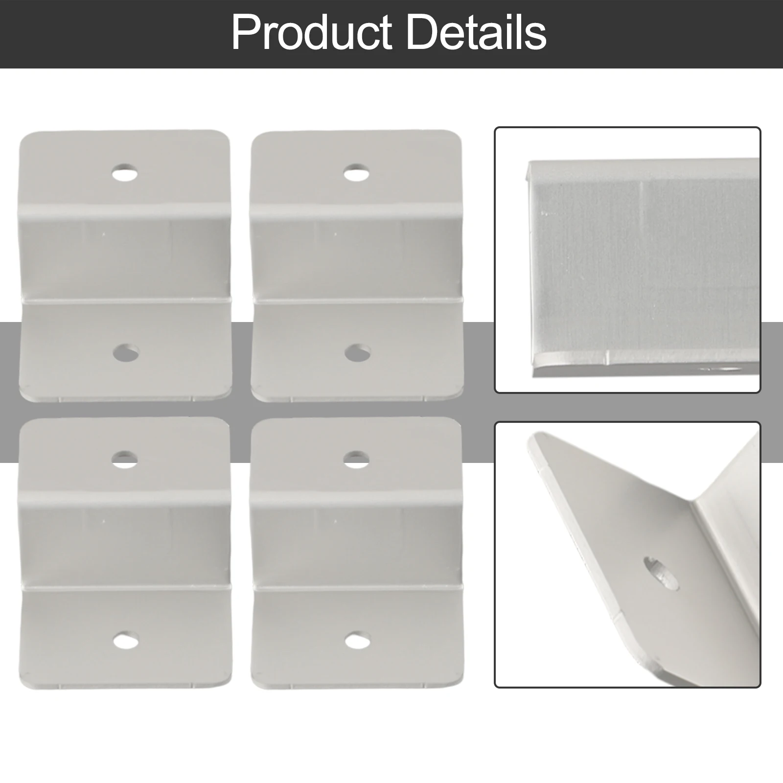 4 قطعة Z نمط لوحة يتصاعد الطاقة الشمسية لوحة البطارية تصاعد بين قوسين الطاقة الشمسية اكسسوارات تحسين المنزل صفقة كبيرة