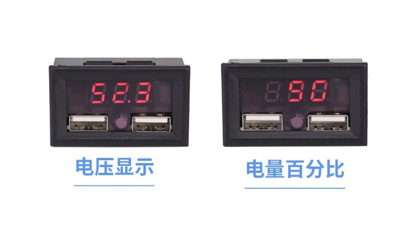 Multifunktionale 12V LED Blei Säure Batterie Kapazität Anzeige Spannung Meter Auto Power Spannung Displayer Dual USB Ladegerät 5V 2A