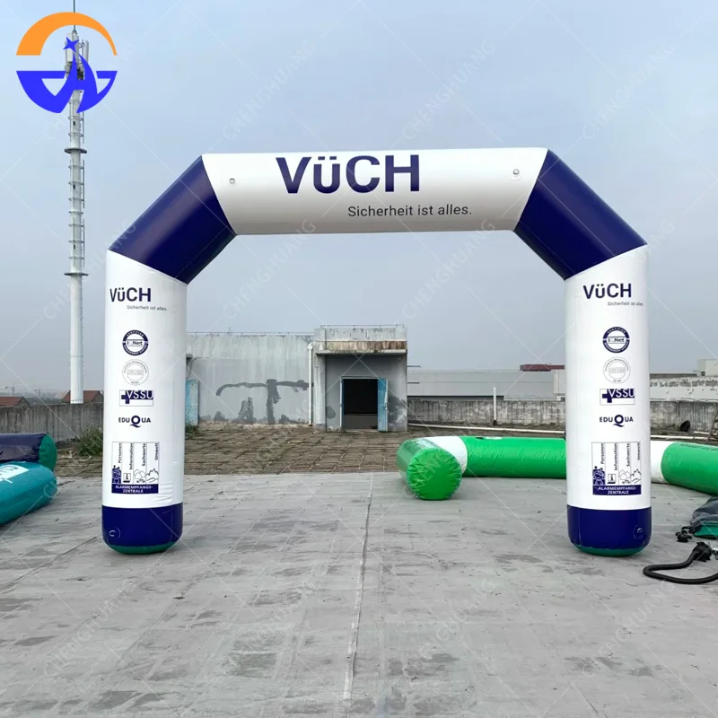 Custom LOGO Inflatable Event Arch with Blower for Outdoor Sports Race Festival Mall Advertising Decoration