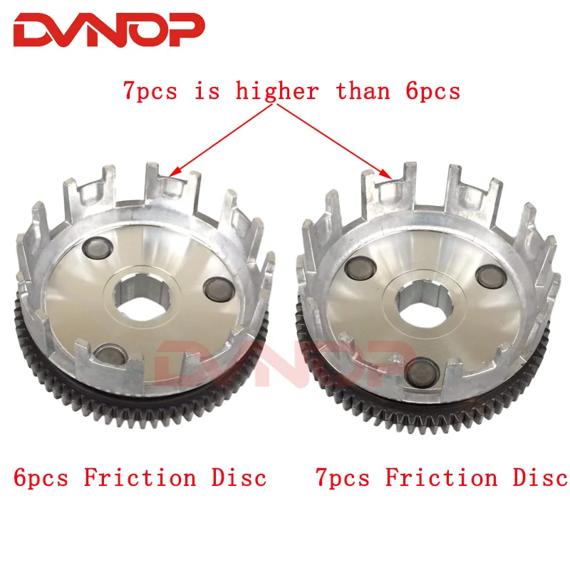 Motorcycle Clutch 6pcs Friction DIsc 7pcs Friction DIsc Center Outer Clutch Assy for CG200 CG250 CG300 Tricylcle Buggy ATV