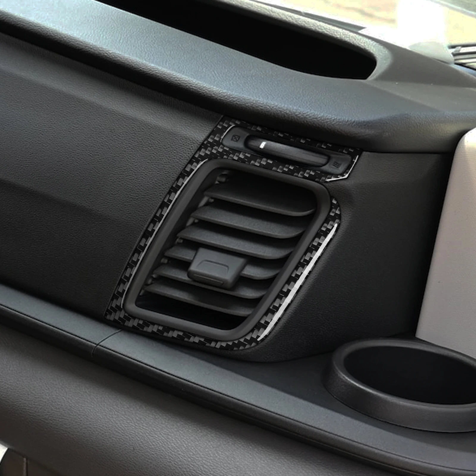 For Ford Transit 350 2024-2025 Real Carbon Fiber Stickers Instrument Air Conditioning Vents Panel Car Accessories decorative