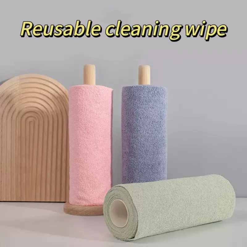 

Кухонные рулонные бумажные полотенца для ленивого человека, тряпка для мытья посуды, впитывающая, не падающая, для волос, простая в использовании ткань для чистки, товары для дома
