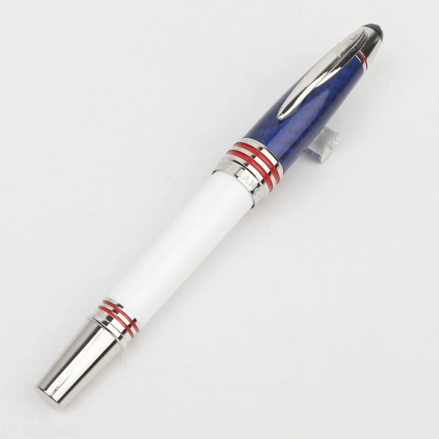 

Горячие John Kennedy JFK из углеродного волокна MB подарки перьевые ручки шариковая ручка-роллер темно-синяя канцелярские принадлежности для письма подарки фонтан