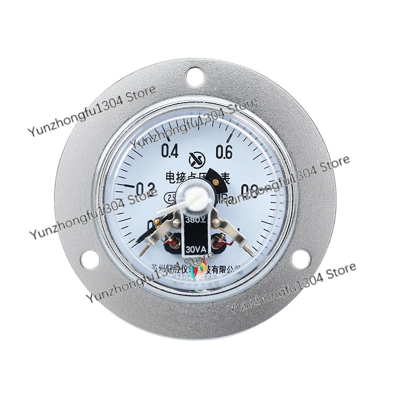 YXC-60ZT 1MPa axial magnetic assisted electric contact pressure gauge panel type pressure alarm controller