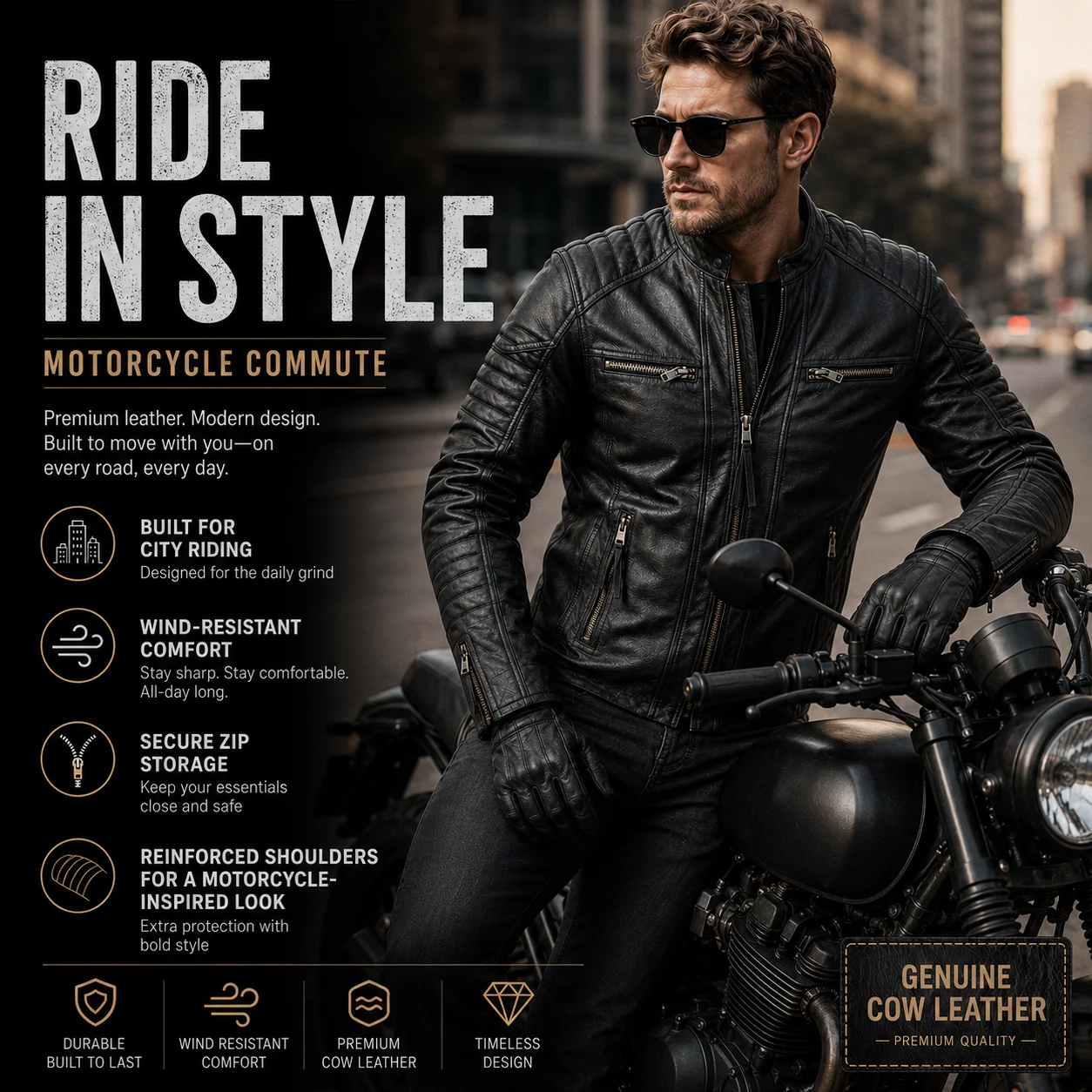 Thumbnail 4 - #35 Trending Mens Leather Coats Right Now