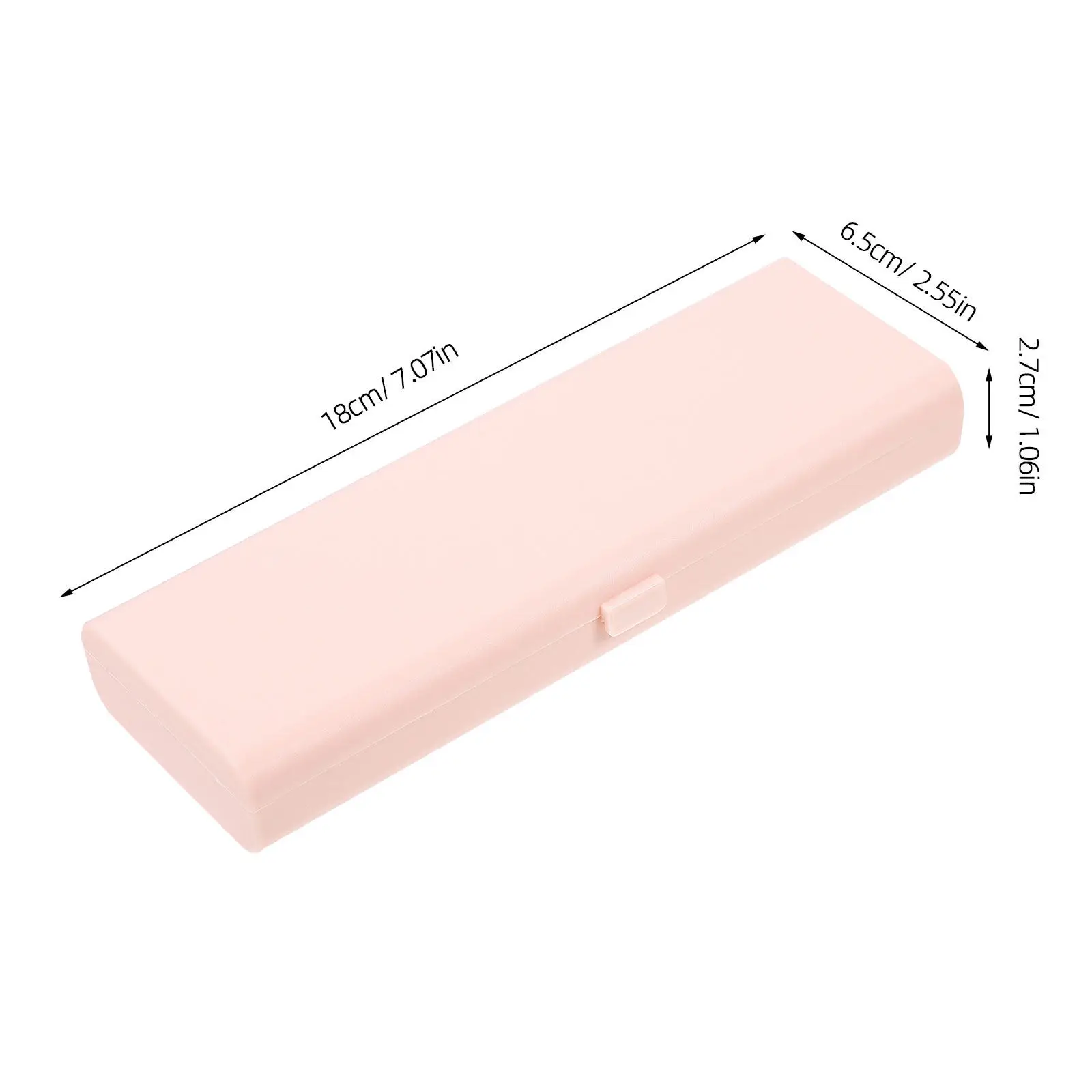 1Pcs Portable Stationery Case Simple Creative Design Smooth Polished Surface Non-Slip Grip Student Pencil Box Pen Storage Box