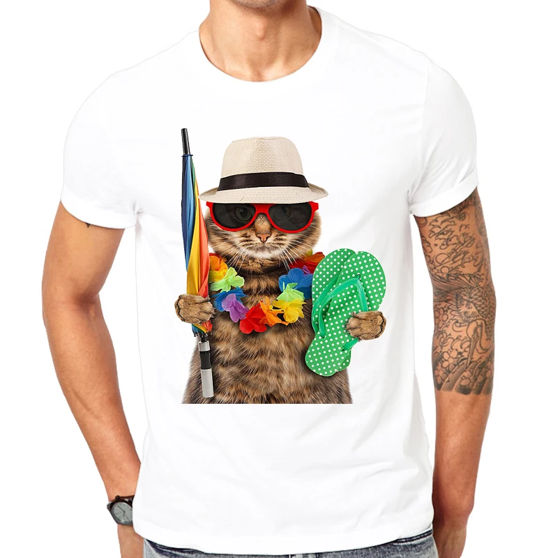 2022 أحدث تصميم مضحك طباعة سيئة القط تيشيرت صيفي كول الرجال الربيع الصيف قميص العلامة التجارية قميص الموضة بلايز باردة #4